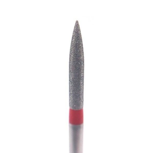 Бор алмазный Ecoline E 862 F, пламевидный, турбинный наконечник, D=1.2 мм, красный, 1 шт E-862-F-314-012_1 - фото 532588