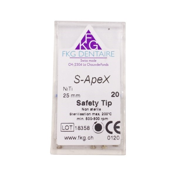 S-Apex NiTi Ra - машинный никель-титановый файл, 25 мм, №20, 6 шт 6002025 - фото 533320