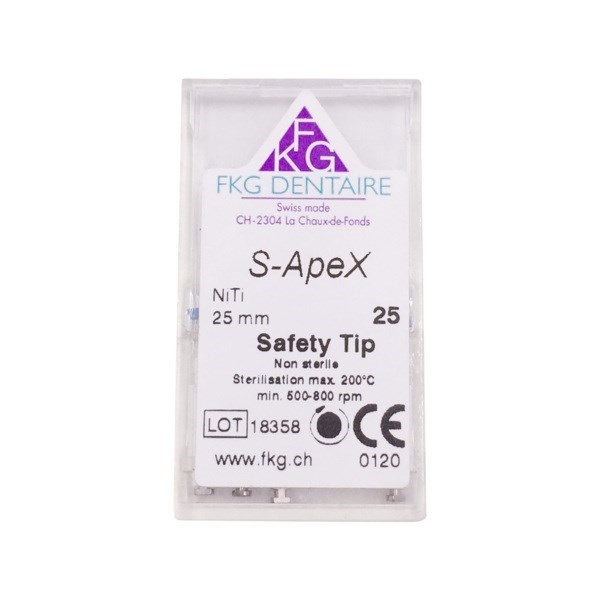 S-Apex NiTi Ra - машинный никель-титановый файл, 25 мм, №25, 6 шт 6002525 - фото 533328