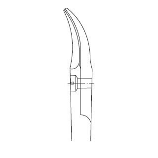 Ножницы для коронок BEEBE, изогнутые, длина 110 мм DP561R - фото 534859