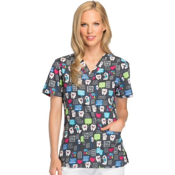 Топ женский Dickies DK704, зубы, L DK704-HALU-L - фото 539216