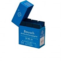 Артикуляционная бумага Bausch BK 01, 200 мкрн - копирка бауш прямая, 300л, синяя 00000000588