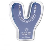 Артикуляционная бумага Bausch BK 03, 200 мкрн - копирка бауш подкова, 50л, синяя 00000000590