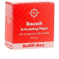 Артикуляционная бумага Bausch ВК 1002,  200 мкрн - копирка бауш прямая, 300л, красная 00000002122