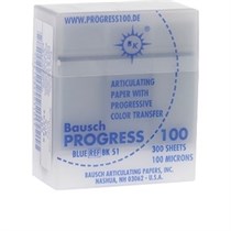 Артикуляционная бумага BK 51, 100 мкрн Progress синяя, (копирка бауш), 300 листов, Bausch 00000000538