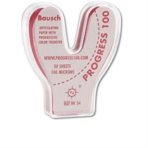 Копирка Bausch подкова BK 54,  100 мкм (артикуляционная бумага с прогрессирующим выделеним), 50 листов, красная, Bausch 0001916261