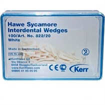 822/20 Клинья Sycamore Interdental деревянные белые (100шт), Kerr Hawe 00000001513