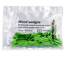 Клинья деревянные зеленые Wood Wedges,13 мм. 100 шт./5013S/Polydentia 0001911750