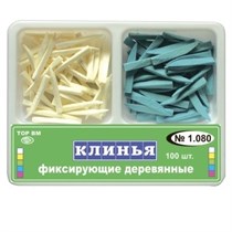 ТОР-1.080 Клинья фиксирующие деревянные  (2*50 шт.) Бело-Синие 00000910043