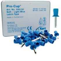 990|30 Резинки-чашечки PRO-CUP профилактические мягкие голубый 30 шт., KERR 0001911840