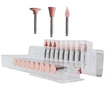 Полиры силиконовые Ensmart Pin Ассорти (роз. мяг.), 30шт. (диск, пуля, чашки) на метал.ножке, (ENPS 32/1,2,3) Kagayaki 1231912997