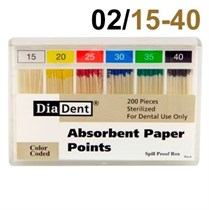 Абсорберы 02 №15-40 (200шт), DiaDent 1231913143