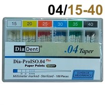 Абсорберы конусные 04 №15-40 (100шт.), DiaDent 1231913154