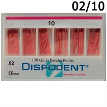 Штифты гуттаперчевые 02 №10 (120шт), Dispodent 1231911126