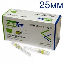 Иглы карпульные 25мм х0,3 (30G)/100шт./EuroType 1231913427