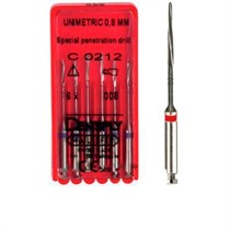 Penetration drill №308 (6 шт.), 1 полоса, красный, Maillefer 00000001902