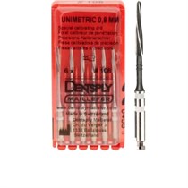 Unimetric калибровочный дриль №108 (6шт.) 2 полосы, белый, Maillefer 00000001903