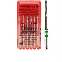 Unimetric калибровочный дриль №210 (6шт.) 2 полосы, зеленый, Maillefer 0001911863