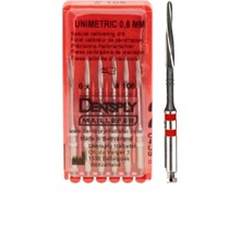 Unimetric калибровочный дриль №308 (6шт.) 2 полосы, красный, Maillefer 00000001905
