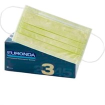 Маски EURONDA Лайм трехслойные 50 шт 1231912372