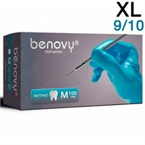 Перчатки Нитриловые Benovy XL (9/10), 3г. 200шт. 1231912476