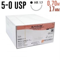 Гликолон 5-0 USP, 0.70 м 17 мм, 24 шт фиолетовый 1231915017