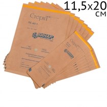 Крафт-пакеты 11,5х20см для стерилизации из коричневой бумаги (100шт.), Винар 00000002365