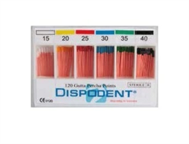 Pearl Dent Co., Ltd Штифты гуттаперчевые 02 №10, 120 шт (Dispodent) st112180
