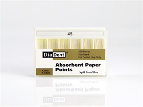 Штифты бумажные, абсорбирующие, 02 №45-80, 200 шт. (DiaDent) 0390105Dm.45-80.