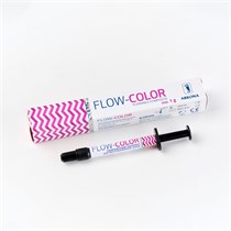 FLOW-COLOR – светоотверждаемый, микрогибридный, цветной композит, розовый, шприц 1 г st657543