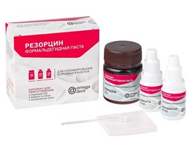 Омега-Дент Паста Резорцин - формальдегидная, порошок 25 г + жидкость10 мл + катализатор 10 мл. 11-01-05000