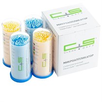 Аппликаторы Fine №3, коробка (желтые+голубые 4 тубы х 100 шт), Clean + Safe. M6500F