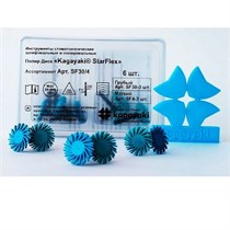 Полиры Диск Kagayaki StarFlex" в ассортименте, 6 шт. держатель- нержавеющая сталь. 5110S