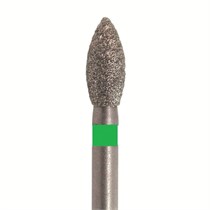 Бор алмазный 830 G 023 HP, зеленый, 5 шт. Форма: пламя 830G.HP.023