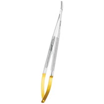 Иглодержатель микрохирургический c карбидовыми вставками 0451-18TC