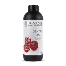 Фотополимер HARZ Labs Dental Cast Cherry для SLA/Form 2 принтеров, 1 литр (выгораемый) DentalCastCherrySLA/Form2