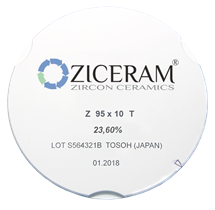 Заготовки диоксида циркония ZICERAM Z 95 х10Т, транслюцентные. Z95x10T