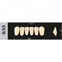 Зубы Major C2 0/53 фронтальный низ, 6 шт (Super Lux) st297681