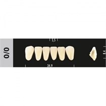 Зубы Major D2 0/0 фронтальный низ, 6 шт (Super Lux) st517859