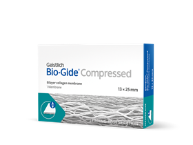 Bio-Gide Compressed 13x25 мм спресованная резорбируемая двухслойная барьерная мембрана повышенной плотности, арт: 500362 500362