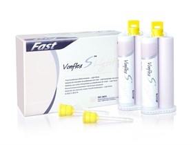 FastVonflex S Light Fast: А-силиконовый коригирующий слепочный материал, высокотекучий, ускоренного времени полимеризации Vonflex-S-Light-Fast
