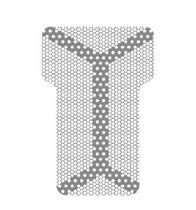 Титановая сетка (мембрана) с каркасом, 14х21х0.1 мм, шестигранная ячейка 0.36 ммHM-01-07 Титановая сетка уcиленная (шестигранник) 14х21 мм, Mr.Curette Tech, Южная Корея HM-01-07