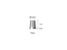 STA45S Стоматологический цилиндр титановый с шестигранником, Dentium (Ю.Корея) STA45S