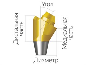 ASA55303018N  Винтовой угловой абатмент без шестигранника, диаметр 5.5 мм, Dentium (Ю.Корея) ASA55303018N