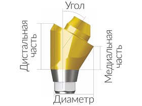 ASA55303018H  Винтовой угловой абатмент, диаметр 5.5 мм, Dentium (Ю.Корея) ASA55303018H