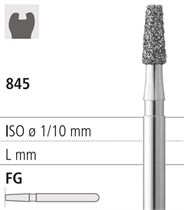 Боры стоматологические алмазные FG 845/014, зел., 6шт. ISO код 314170534014., арт: FG208/6 С FG208/6С