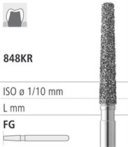 Боры стоматологические алмазные FG 848KR/017, син., 6шт. ISO код 314553524017, арт: FG8423R/6 FG8423R/6