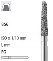 Боры стоматологические алмазные FG 856/018, красный, 6шт. ISO код 314198514018., арт: FG4235/6 FG4235/6