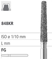 Боры стоматологические алмазные FG 848KR/016, золот., 6шт. ISO код 314553514016., арт: FG423R/6 GB FG423R/6GB