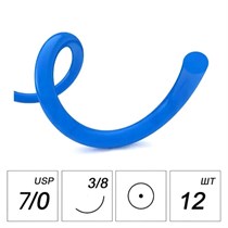 Шовный материал Полипропилен NA 7/0 mono K 13 mm 3/8 75 cm (12 шт), PP7K1338-12-75 PP7K1338-12-75
